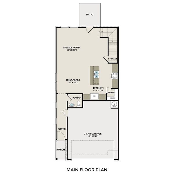 2D floor plan layout of this home in Lake Park Villas, Wylie, TX (Image 5).