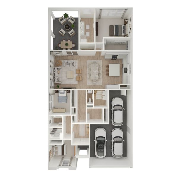 2D floor plan layout for the Tacoma by K. Hovnanian® Homes in Edgewood, Queen Creek, AZ (Image 6).
