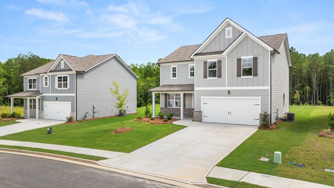 Representative exterior photo of a completed home built from the Galen by D.R. Horton in Lost Creek, Dallas, GA (Image 2). Representative exterior photo of a completed home built from the Galen by D.R. Horton in Lost Creek, Dallas, GA (Image 2).