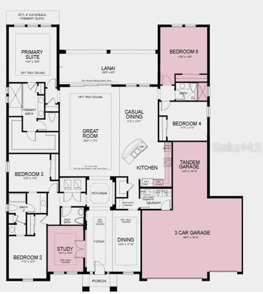 Additional Highlights Include: fifth bedroom, study, gourmet kitchen, outdoor kitchen rough in, and shower at bath 3. Photos are for