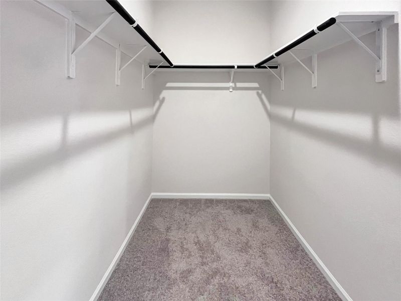 The Cardinal II- Primary Closet. Sample image for illustration; upgrades, options, and colors may vary. The Cardinal II- Primary Closet. Sample image for illustration; upgrades, options, and colors may vary.