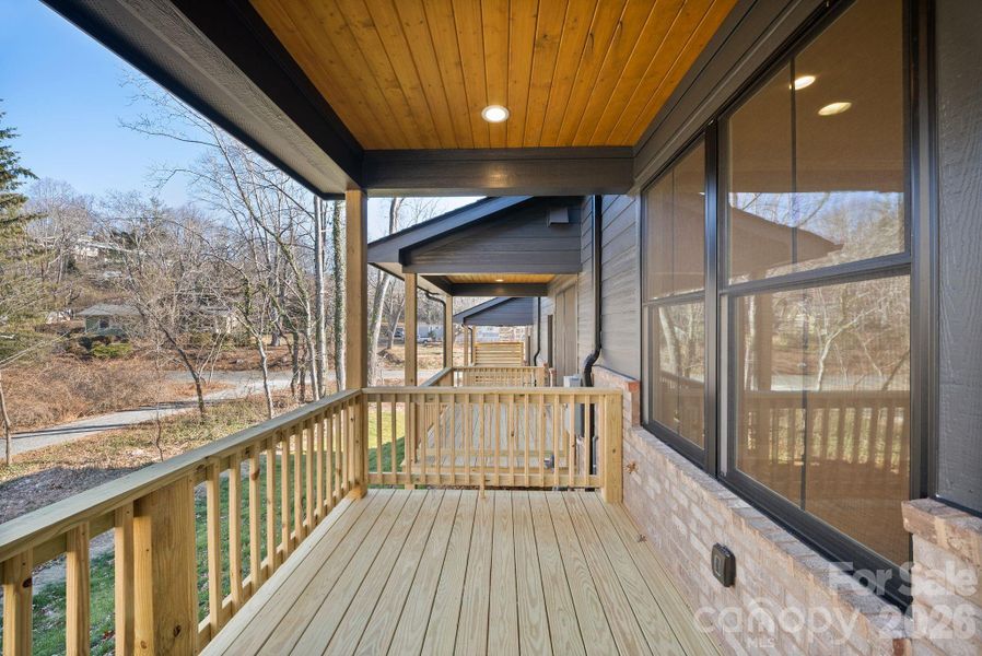 Exterior details and patio area of a home in , Asheville (Image 18).