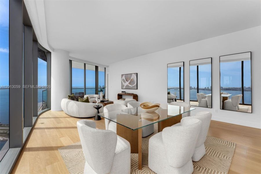 Furnished interior view inside a new home in , Miami (Image 10).