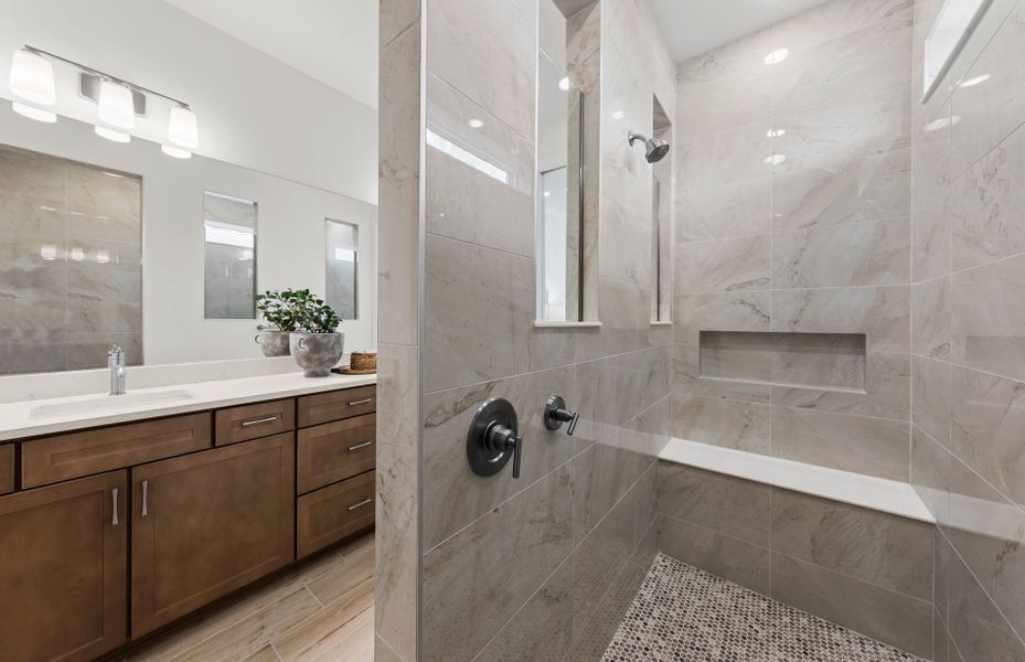 Representative furnished interior of a home built from the Palmary by Pulte Homes in Shores at Stillwater, Englewood (Image 29).