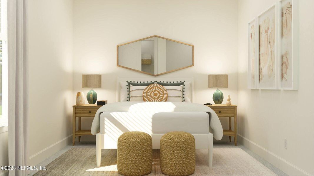 Furnished interior view inside a new home in Saddle Oaks: Saddle Oaks 60s, Jacksonville (Image 15).