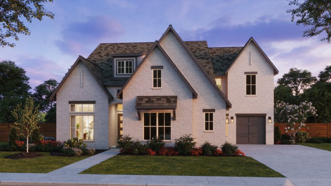 Representative exterior photo of a completed home built from the Hudson II by Southgate Homes in Windsong Ranch 71' Series, Prosper, TX (Image 7).