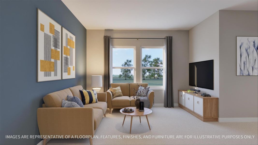 Furnished interior view inside a new home in La Segarra 40', Brookshire (Image 16).