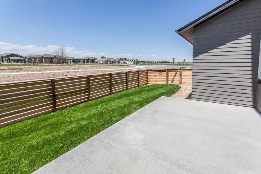 Exterior details and patio area of a home in Trailside, Timnath (Image 3).