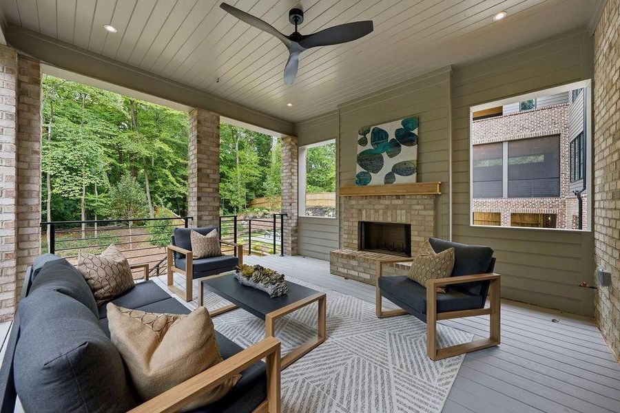 Exterior details and patio area of a home in , Atlanta (Image 36).