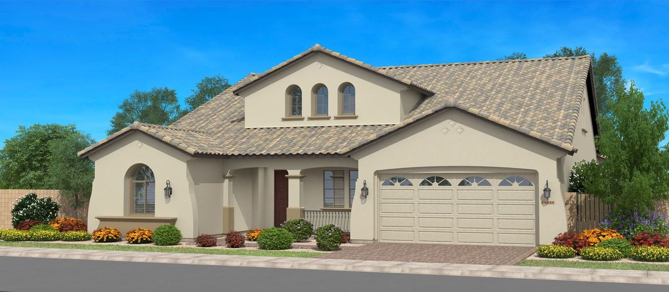 Front exterior of a home in the Sonoma Coast at Enclave community, located in Litchfield Park, AZ (Image 15).