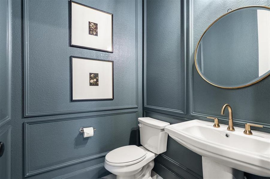 Powder bathroom downstairs for guests