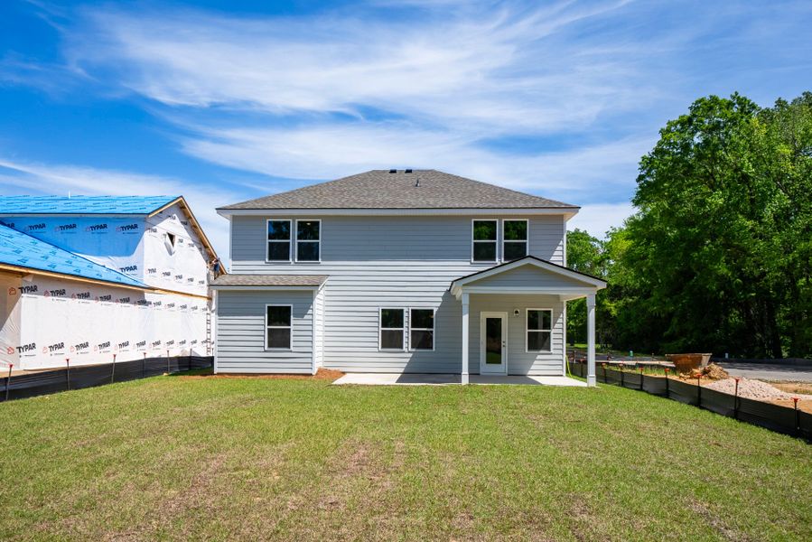Exterior details and patio area of a home in Monroe Preserve, Chapin (Image 3).