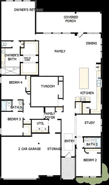 2D floor plan layout of this home in Escondido - Overlook Collection, Magnolia, TX (Image 5). 2D floor plan layout of this home in Escondido - Overlook Collection, Magnolia, TX (Image 5).