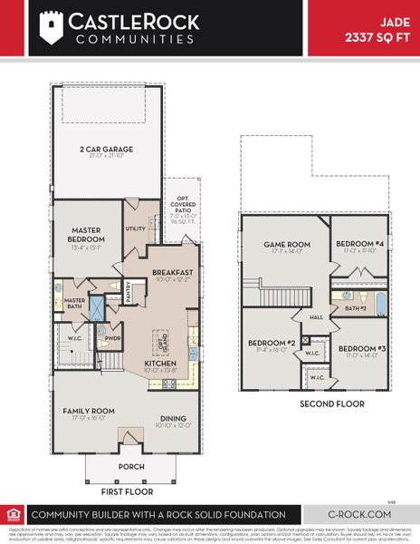 2D floor plan layout for the Jade by CastleRock Communities in Austin Point, Richmond, TX (Image 3). 2D floor plan layout for the Jade by CastleRock Communities in Austin Point, Richmond, TX (Image 3).