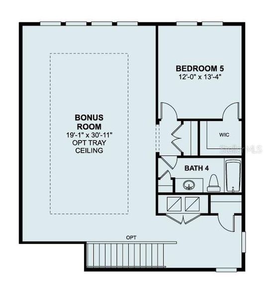2D floor plan layout of this home in Solace at Corner Lake, Orlando, FL (Image 3).