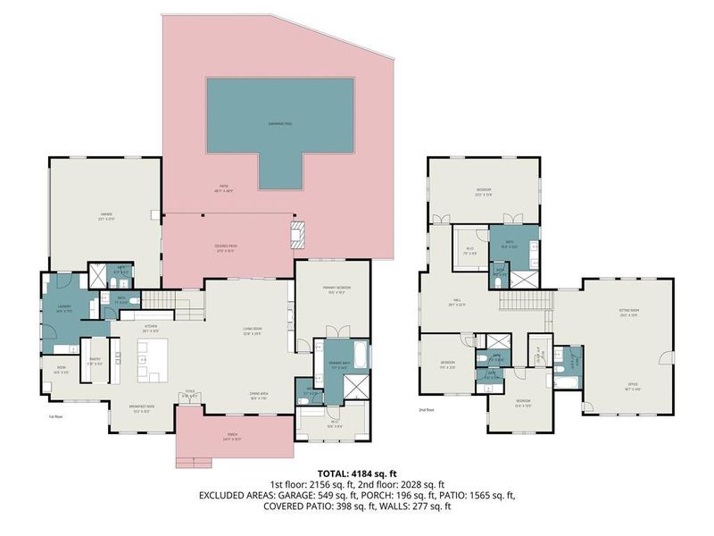 2D floor plan layout of this home in , Hoschton, GA (Image 6).