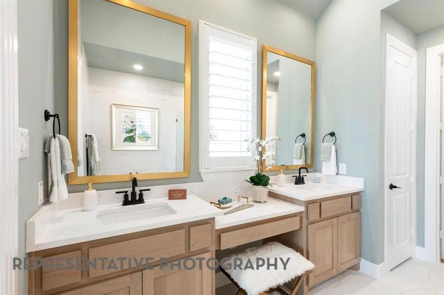 Bathroom with double vanity