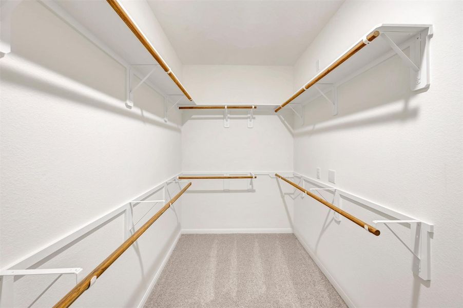 Walk-in closet in the owner's suite