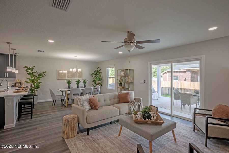 Furnished interior view inside a new home in , Jacksonville (Image 9). Furnished interior view inside a new home in , Jacksonville (Image 9).