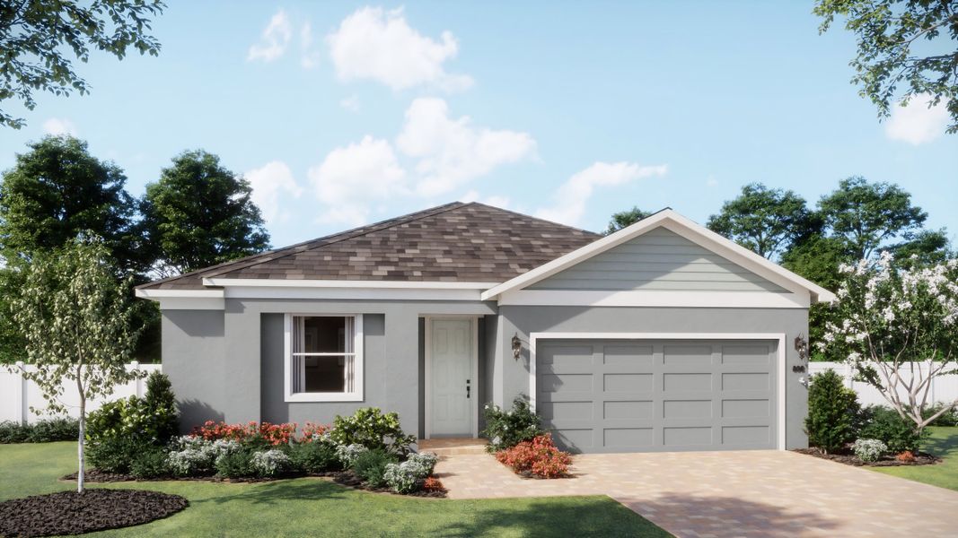 Representative exterior photo of a completed home built from the Wellington by Risewell Homes in Kentucky Square, Sanford, FL (Image 13). Representative exterior photo of a completed home built from the Wellington by Risewell Homes in Kentucky Square, Sanford, FL (Image 13).