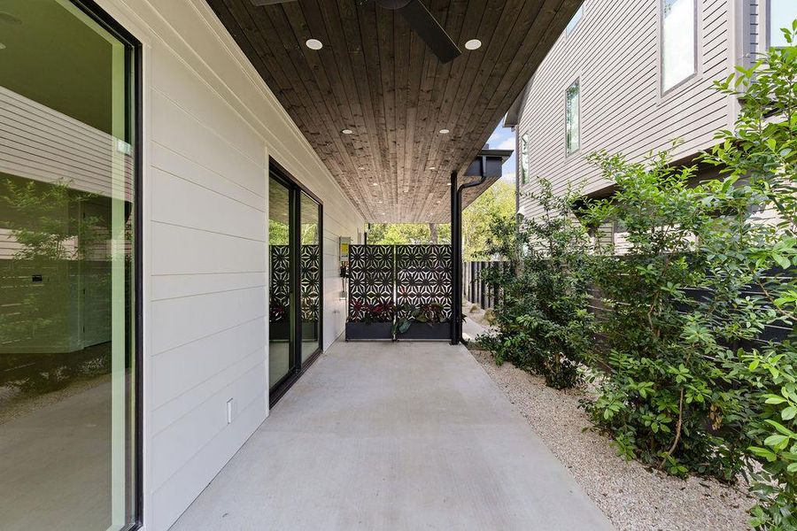 Exterior details and patio area of a home in , Austin (Image 21).