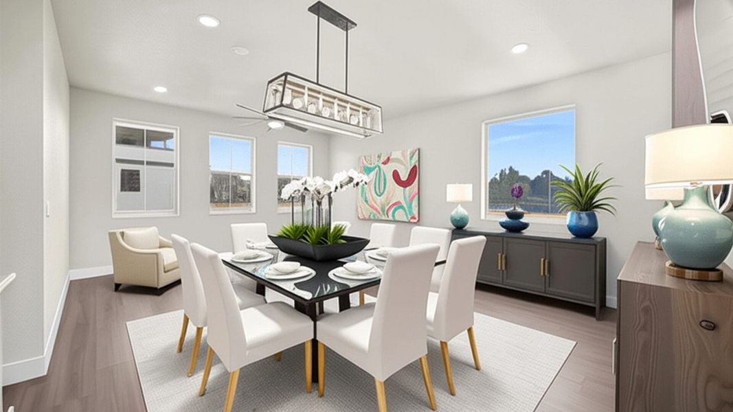 Furnished interior view inside a new home in Pony Park, Colorado Springs (Image 5). Furnished interior view inside a new home in Pony Park, Colorado Springs (Image 5).