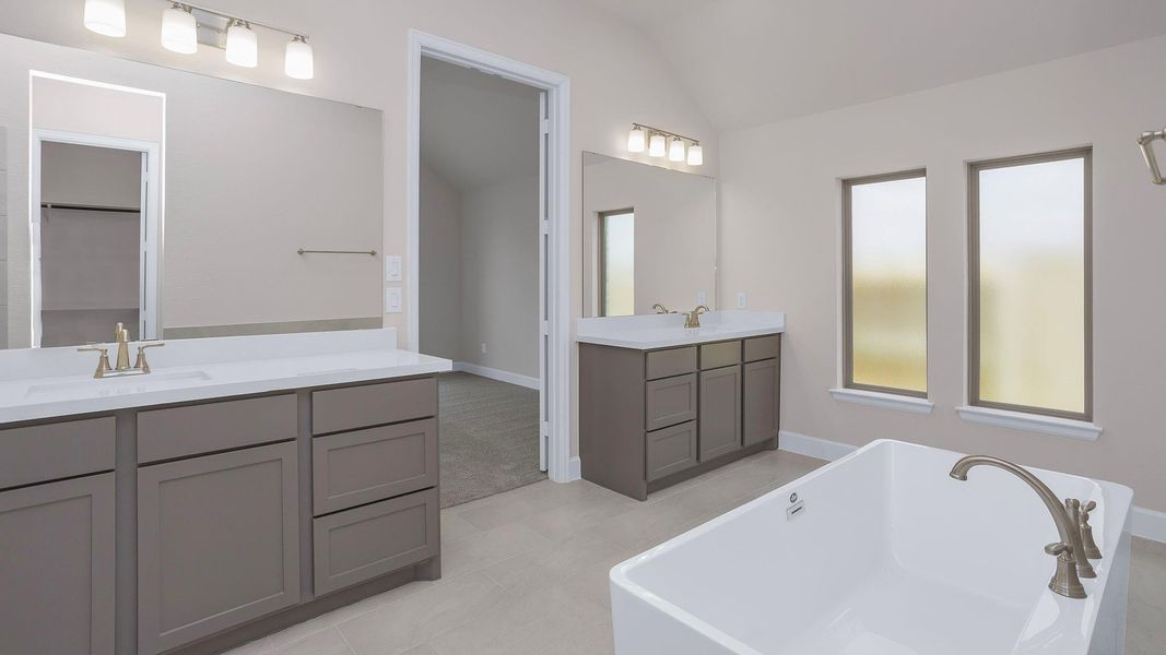 Furnished interior view inside a new home in Grand Central Park 50', Conroe (Image 6). Furnished interior view inside a new home in Grand Central Park 50', Conroe (Image 6).