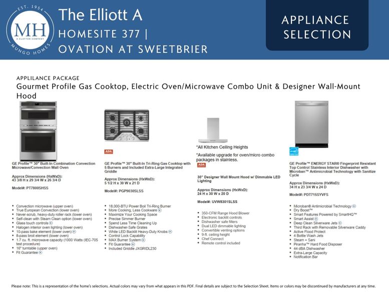 Sample of building materials used in homes in Ovation at Sweetbrier, Durham (Image 7).