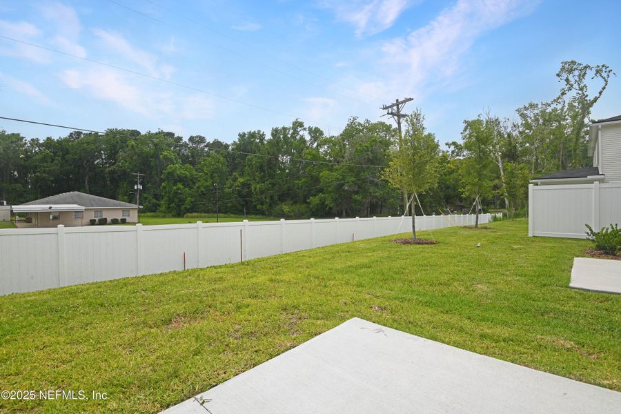 Exterior details and patio area of a home in Seasons at Park Trace, Jacksonville (Image 4).