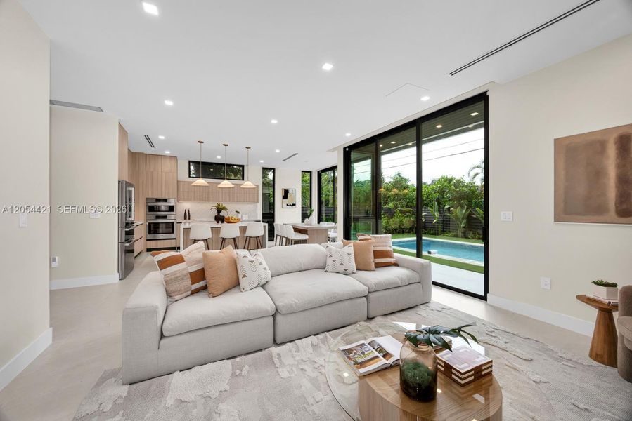 Furnished interior view inside a new home in , Miami (Image 42).