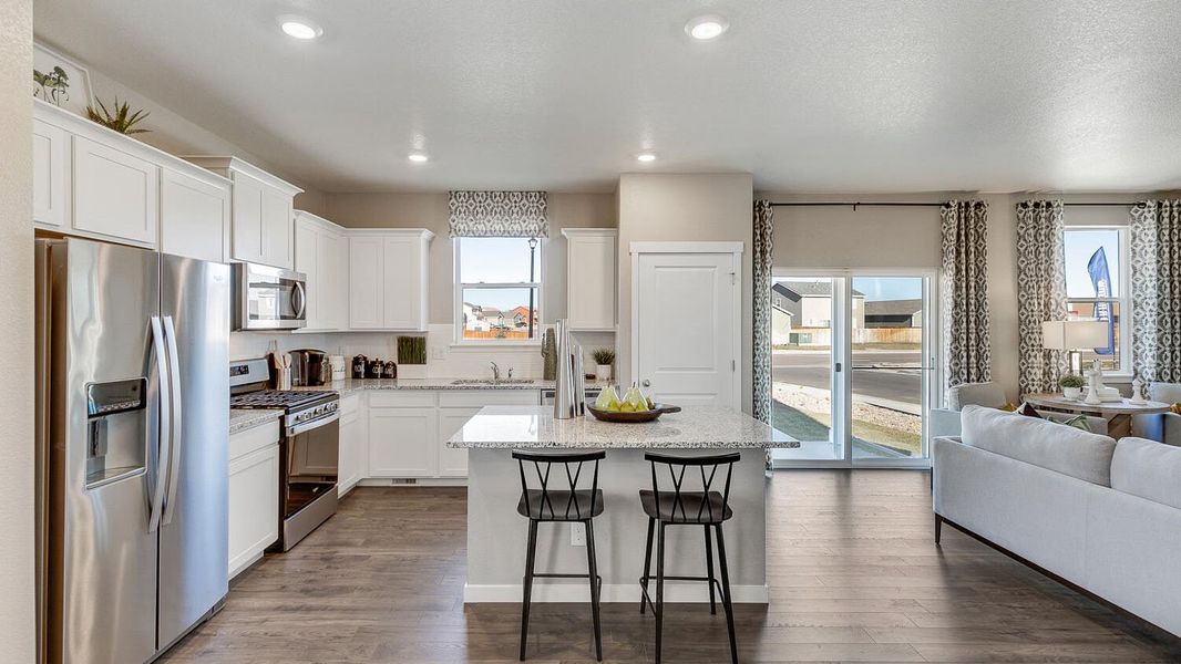 Furnished interior view inside a new home in The Ridge at Lorson Ranch, Colorado Springs (Image 7).
