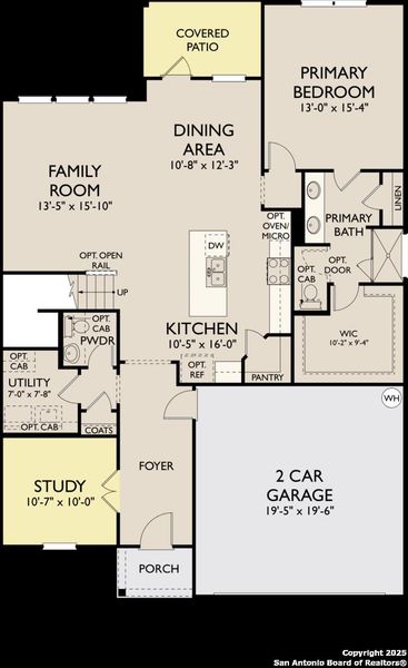 2D floor plan layout of this home in The Preserve at the Wilder, Adkins, TX (Image 4).