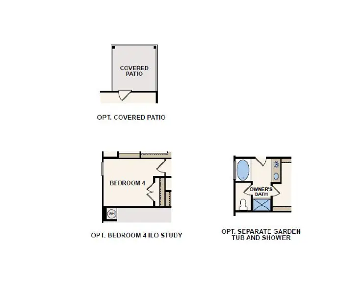 2D floor plan layout of this home in Sanford Farms, Waller, TX (Image 3).