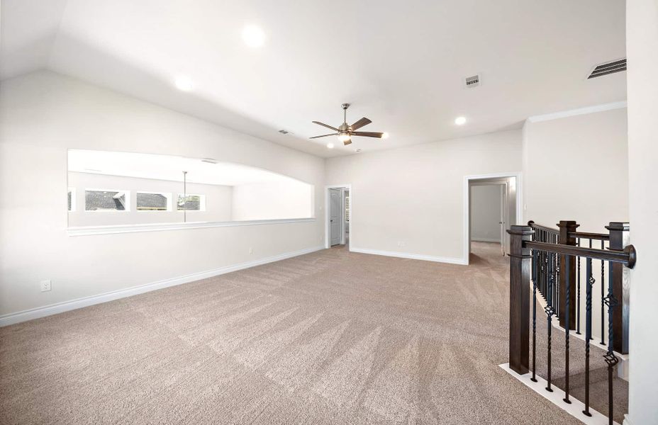 Representative unfurnished interior of a home built from the 3300 by Ravenna Homes in Bridgeland 50′, Cypress (Image 40).