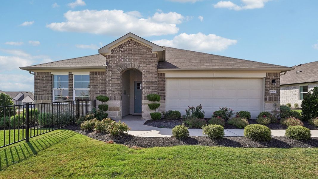 Representative exterior photo of a completed home built from the The Lakeway by D.R. Horton in Carillon, Manor, TX (Image 19). Representative exterior photo of a completed home built from the The Lakeway by D.R. Horton in Carillon, Manor, TX (Image 19).