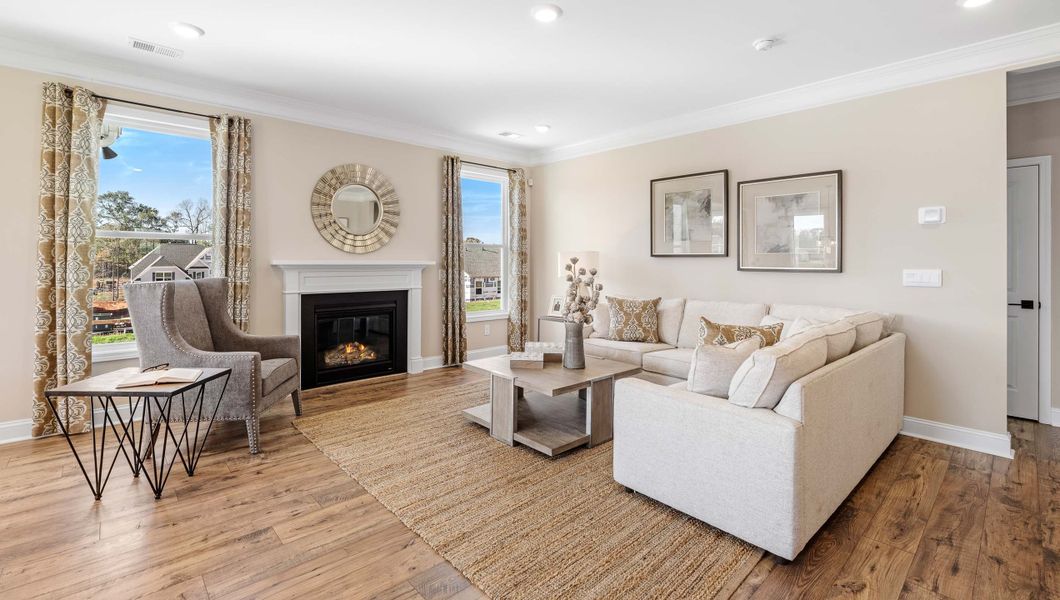 Furnished interior view inside a new home in Sunset Summits, Spartanburg (Image 16). Furnished interior view inside a new home in Sunset Summits, Spartanburg (Image 16).