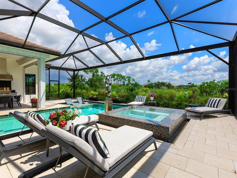 Exterior details and patio area of a home in Wild Blue at Waterside, Sarasota (Image 38). Exterior details and patio area of a home in Wild Blue at Waterside, Sarasota (Image 38).
