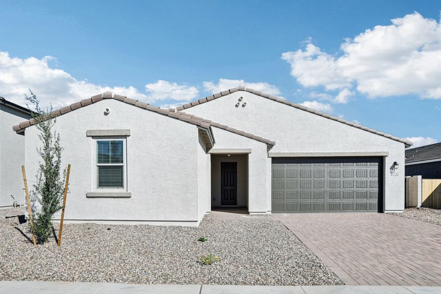 Exterior elevation - Sanctuary at Stonebridge Model Home. Finishes and options may vary by community Exterior elevation - Sanctuary at Stonebridge Model Home. Finishes and options may vary by community