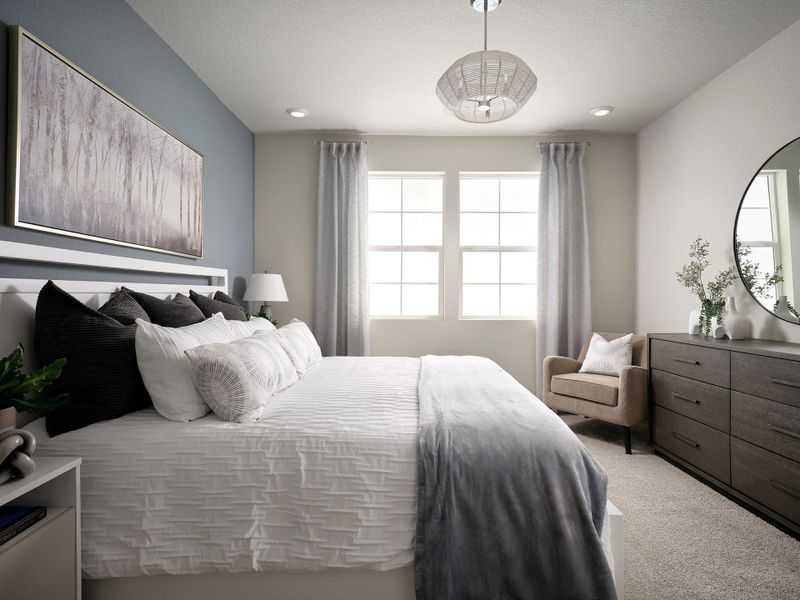 Furnished interior view inside a new home in Candelas Townhomes, Arvada (Image 6).
