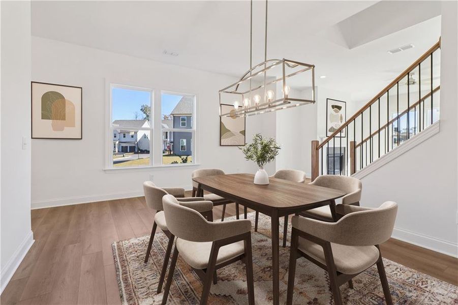 Furnished interior view inside a new home in East Harbor II at Chestatee, Dawsonville (Image 18).