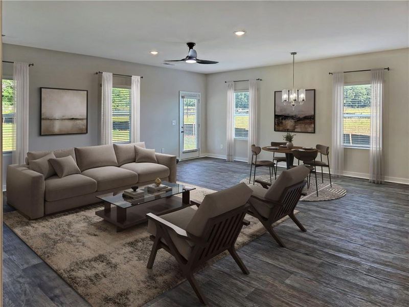 Furnished interior view inside a new home in Southern Hills, McDonough (Image 3).