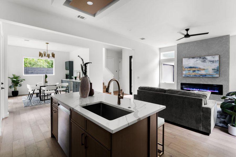 Furnished interior view inside a new home in , Austin (Image 31).