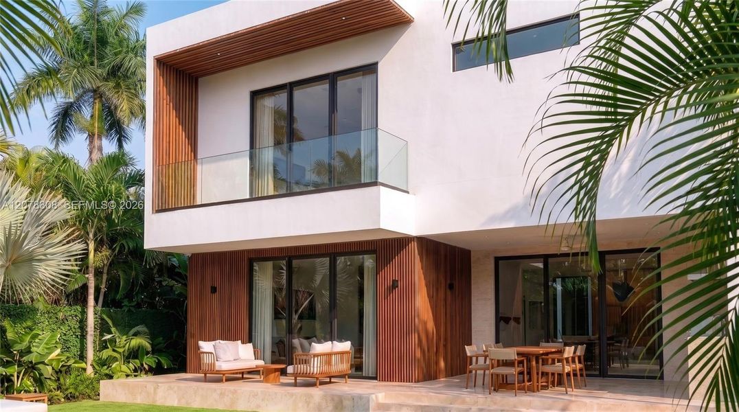 Exterior details and patio area of a home in , El Portal (Image 28). Exterior details and patio area of a home in , El Portal (Image 28).