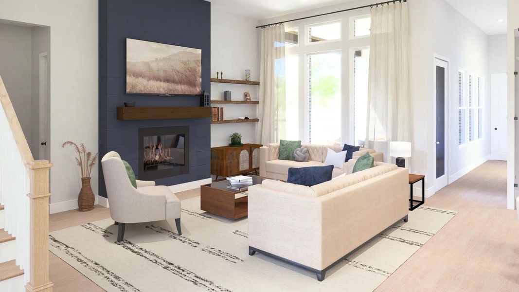 Furnished interior view inside a new home in Austin Point Showcase, Richmond (Image 10). Furnished interior view inside a new home in Austin Point Showcase, Richmond (Image 10).