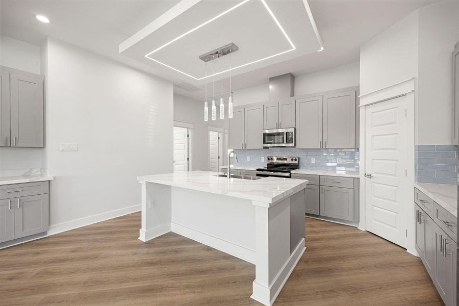 Furnished interior view inside a new home in , Cleveland (Image 8).