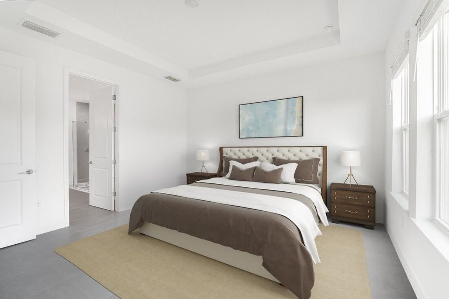 Furnished interior view inside a new home in Harvest at Ovation, Winter Garden (Image 16).