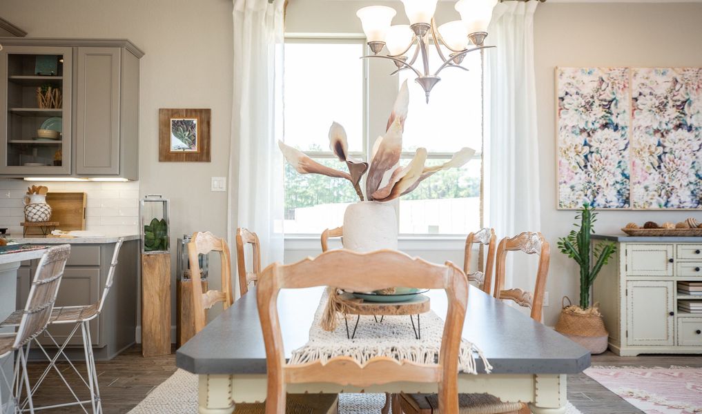 Sun-lit dining area