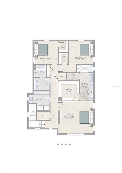2D floor plan layout of this home in , Tampa, FL (Image 3).