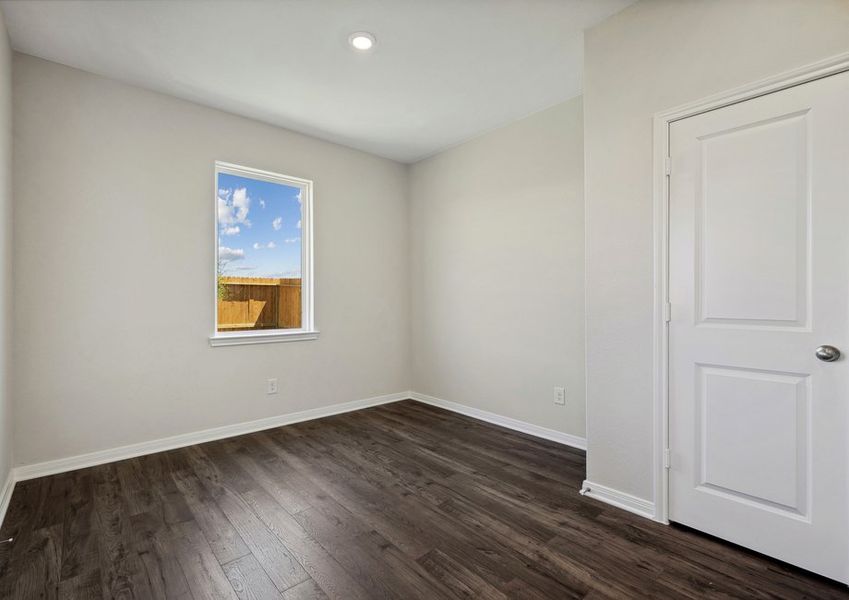 Dining room with a view of the back yard