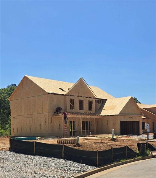In-progress construction of a new home in Harmony Farms, Eatonton, GA (Image 1). In-progress construction of a new home in Harmony Farms, Eatonton, GA (Image 1).
